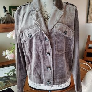 Cabi velvet button down jacket